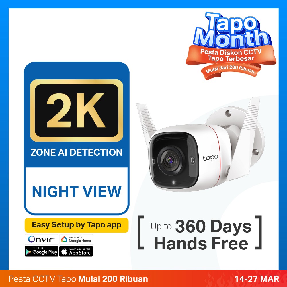 CCTV TP-LINK TAPO C310 Outdoor Security Wi-Fi Camera - TP Link C310