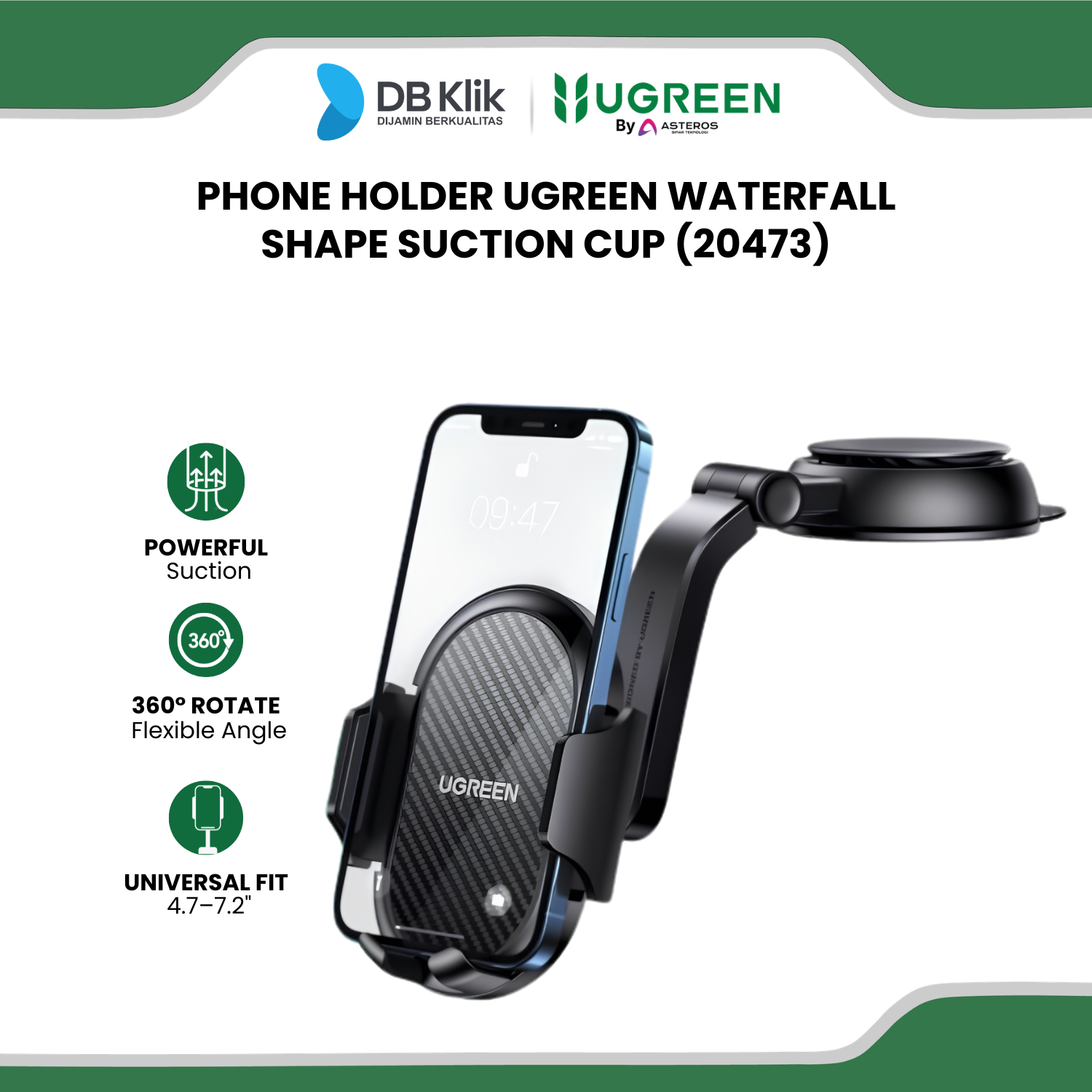 Phone Holder UGreen Waterfall Shape Suction Cup (20473)