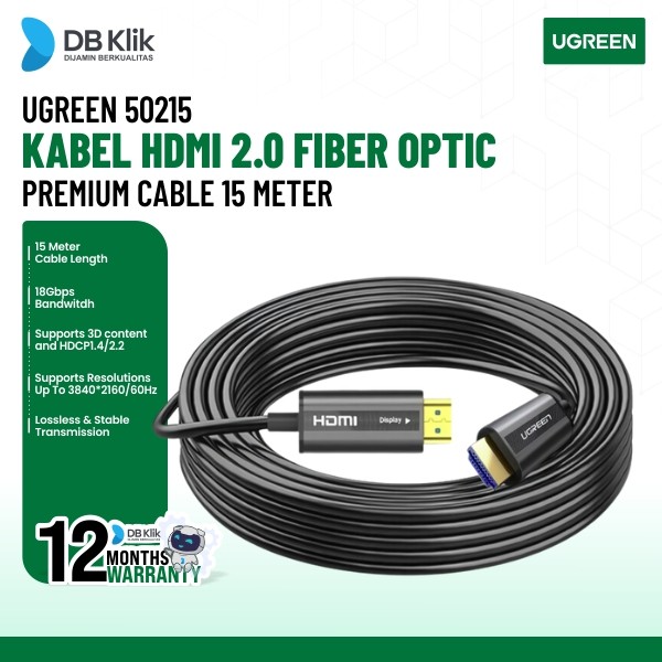 Kabel Hdmi UGreen 4K Hdmi Fiber Optical 15M (50215)