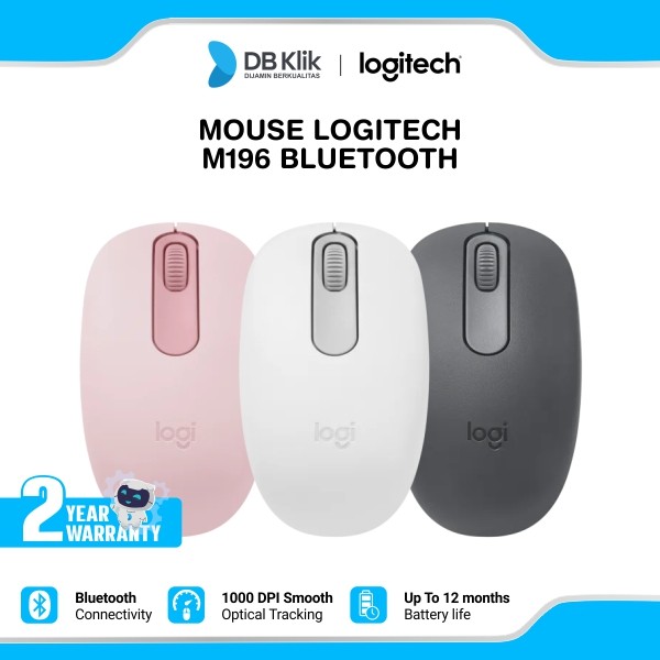 Mouse Logitech M196 Bluetooth 1.000 DPI