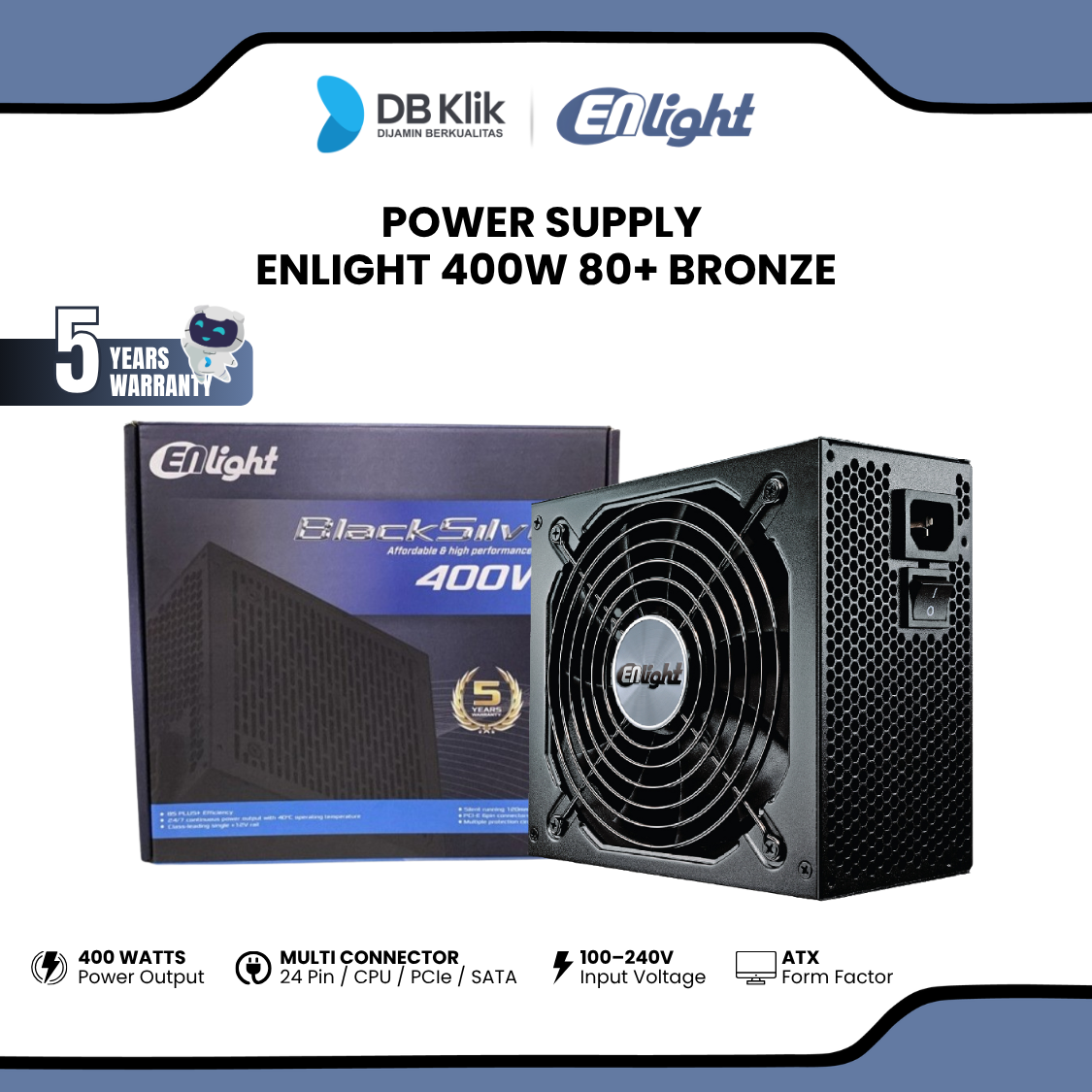 Power Supply Enlight 400W 80+ Bronze