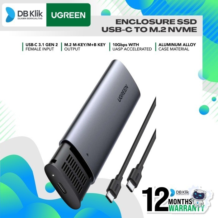 Enclosure SSD UGreen USB-C to M.2 NVME (10902) - Ugreen 10902