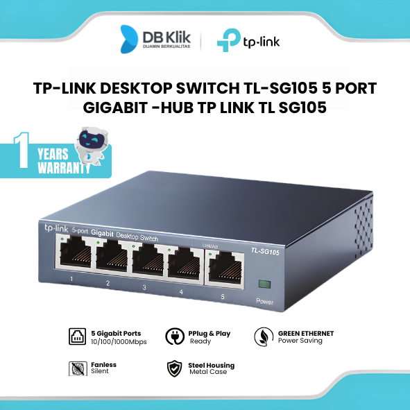 Desktop Switch TP-Link TL-SG105 5 Port Gigabit -Hub TP Link TL SG105