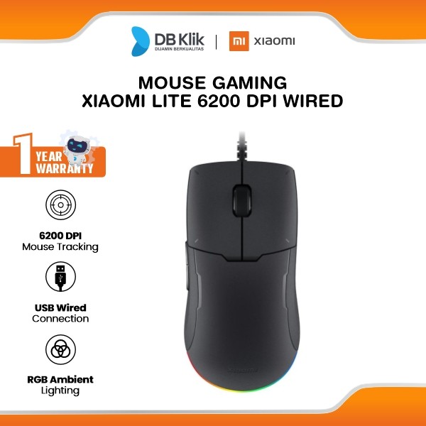 Mouse Gaming Xiaomi Lite 6200 DPI Wired