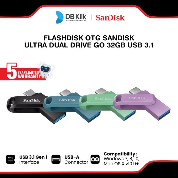 Flashdisk OTG SANDISK Ultra Dual Drive GO 32GB USB 3.1 Type-C