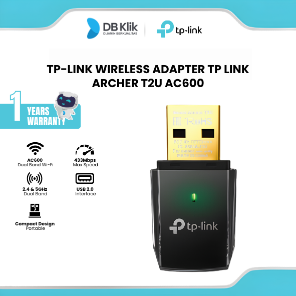 Wireless Adapter TP Link ARCHER T2U AC600- TPLink ARCHER T2U Dual Band