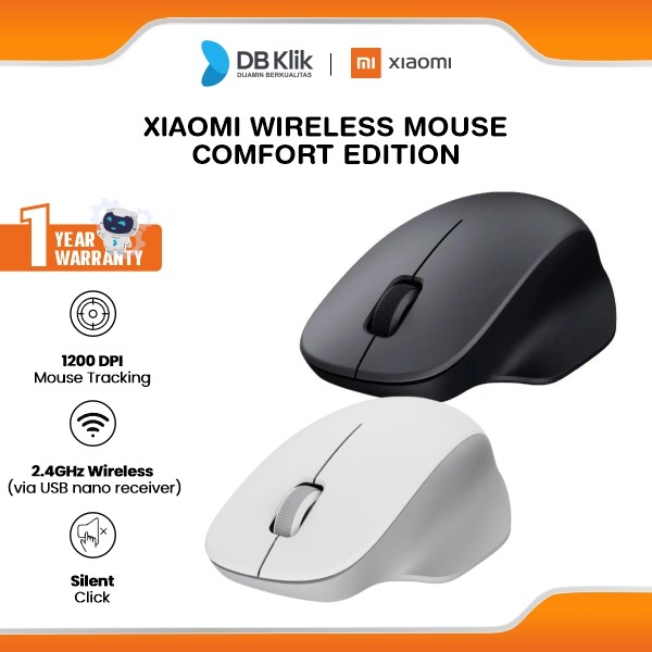 Xiaomi Wireless Mouse Comfort Edition Ergonomic Silent Click