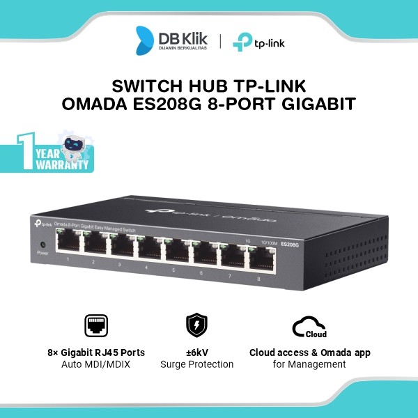 Switch Hub TP-Link Omada ES208G 8-Port Gigabit