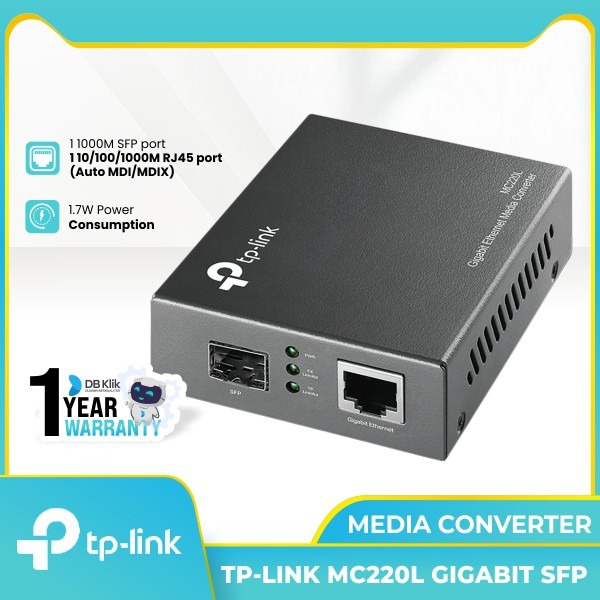 Media Converter TP-LINK MC220L Gigabit SFP