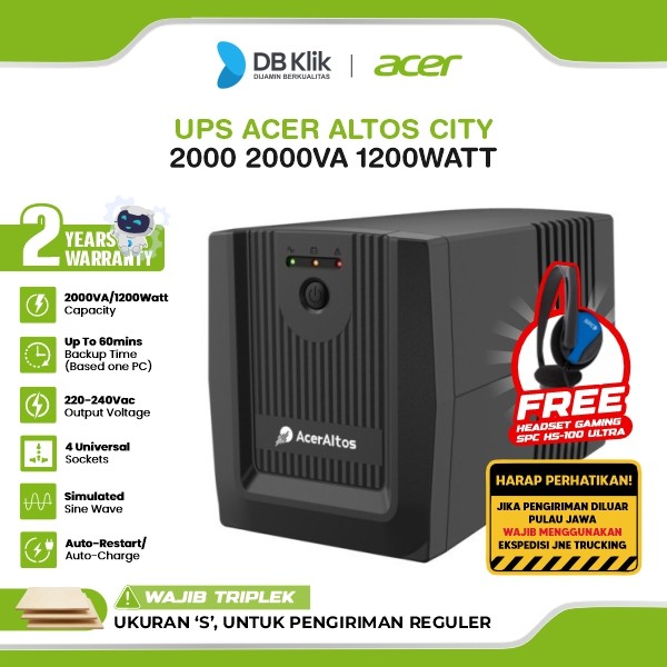 UPS ACER Altos City 2000 2000VA 1200Watt - Acer Altos City 2000 UPS
