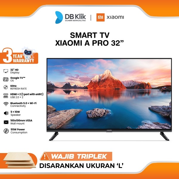 Smart TV Xiaomi A PRO 32" HD 60Hz (L32M8-A2ID)