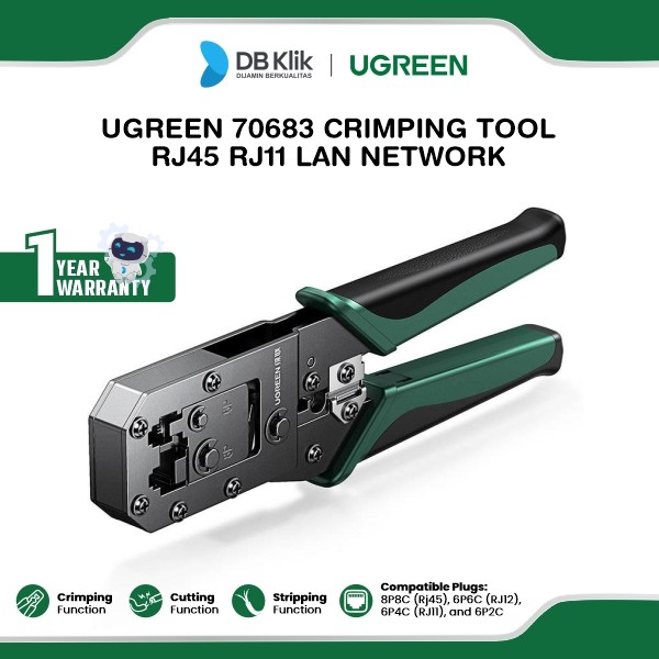 Crimping Tool UGreen 70683 RJ45 RJ11 LAN Network - 70683