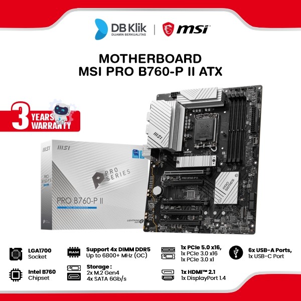 Motherboard MSI PRO B760-P II DDR5 ATX LGA1700