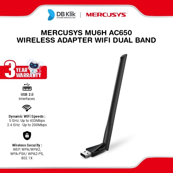 Mercusys MU6H AC650 Wireless Adapter WIFI Dual Band