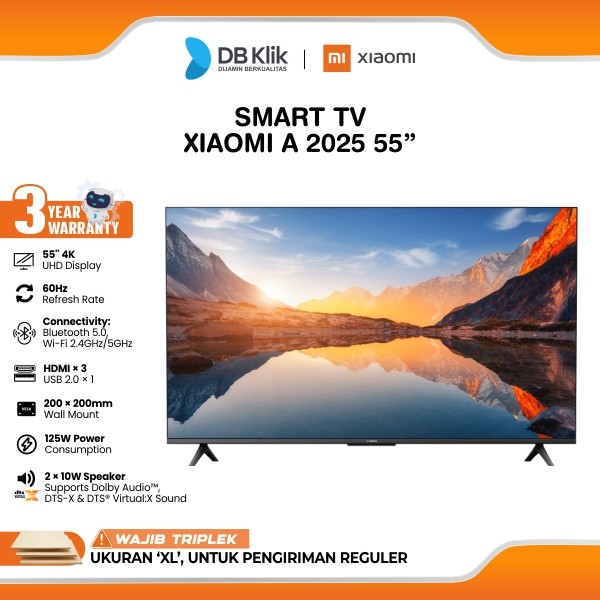Smart TV Xiaomi A 2025 55" 4K UHD (L55MA-AID)