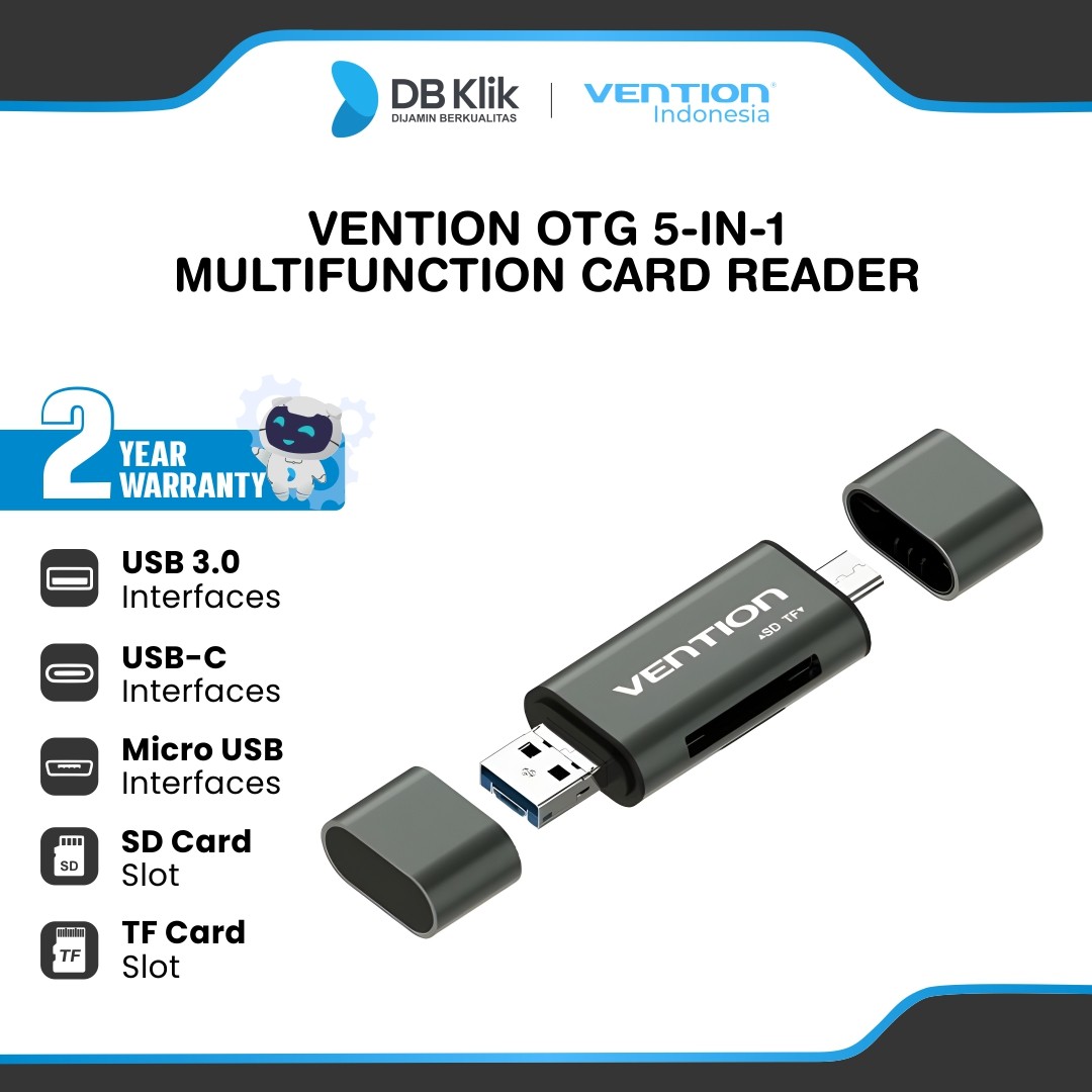Card Reader Vention OTG USB 3.0 Multifunction Micro USB Type C TF SD - Card Reader Gray Metal Type CCHH0