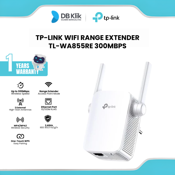 Wifi Range Extender TP Link TL-WA855RE 300Mbps- TPLink TL WA855RE
