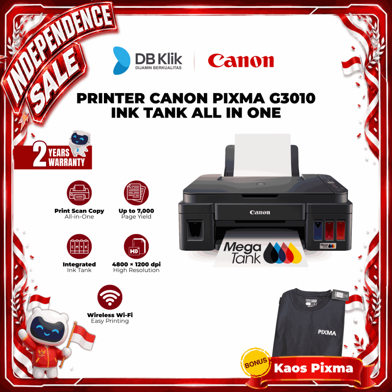 Printer Canon PIXMA G3010 Ink Tank All In One