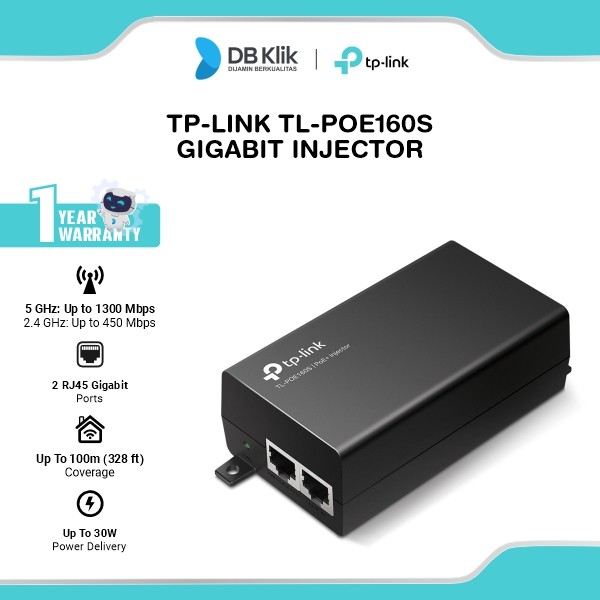 TP-Link TL-POE160S PoE Injector Gigabit