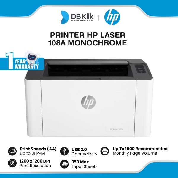Printer HP Laserjet PRO 108A Monochrome - Printer HP Laser M108a