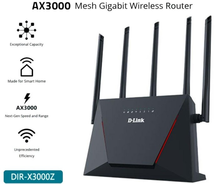 Router D-Link DIR-X3000Z AX3000 WiFi 6 Dual Band