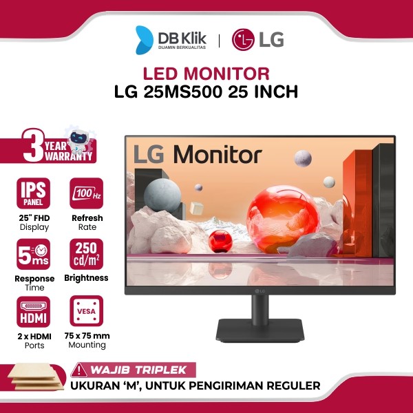 LED Monitor LG 25MS500 25 Inch Panel IPS Ultra-Wide Full HD 1920 x 1080 ...