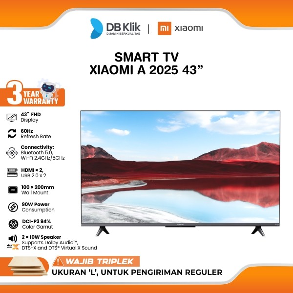 Smart TV Xiaomi A 2025 43" FHD (L43MA-AFID)