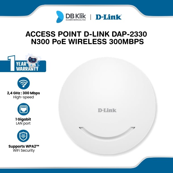 Access Point D-Link DAP-2330 N300 Gigabit PoE Wireless 300Mbps - Wireless Ceiling Access Point