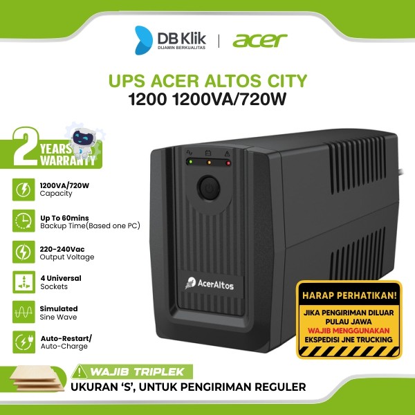 UPS ACER Altos City 1200 720Watt - Altos City 1200VA 720W