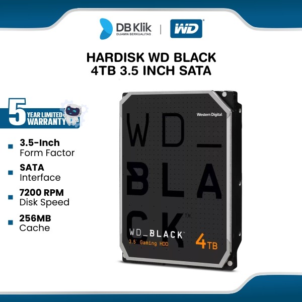 Hardisk WD BLACK 4TB 3.5 Inch SATA