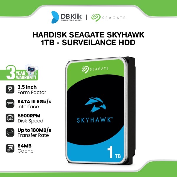 Hardisk Seagate Skyhawk 1TB - Surveilance HDD