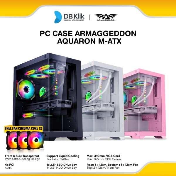 Casing PC Gaming ARMAGGEDDON Aquaron m-Atx