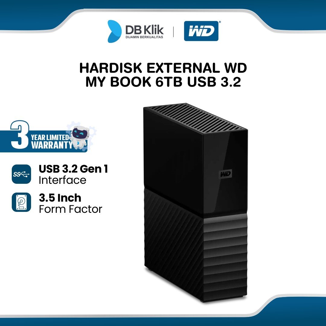 Hardisk External WD My Book 6TB USB 3.2