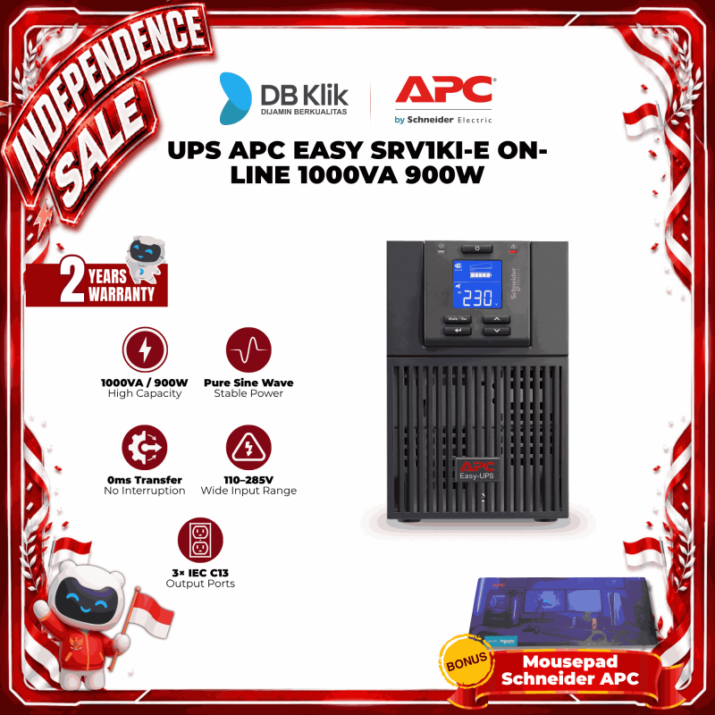 UPS APC Easy SRV1KI-E On-Line 1000VA 900W - SRV1KIE Online