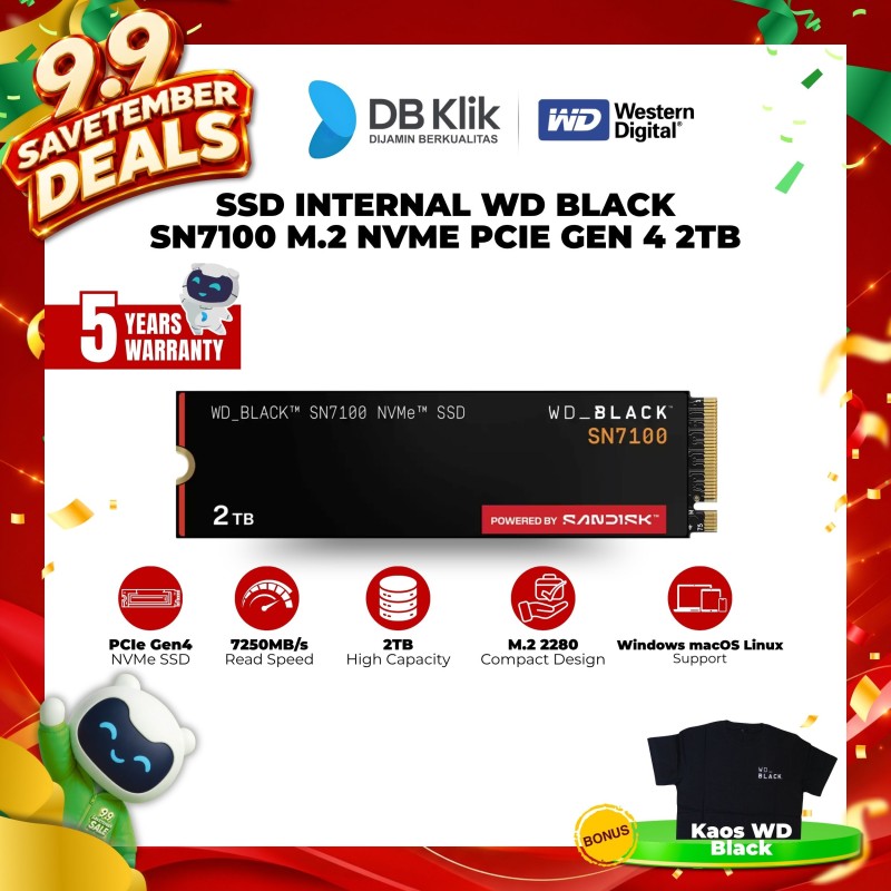SSD WD BLACK SN7100 2TB M.2 NVMe PCIe Gen 4