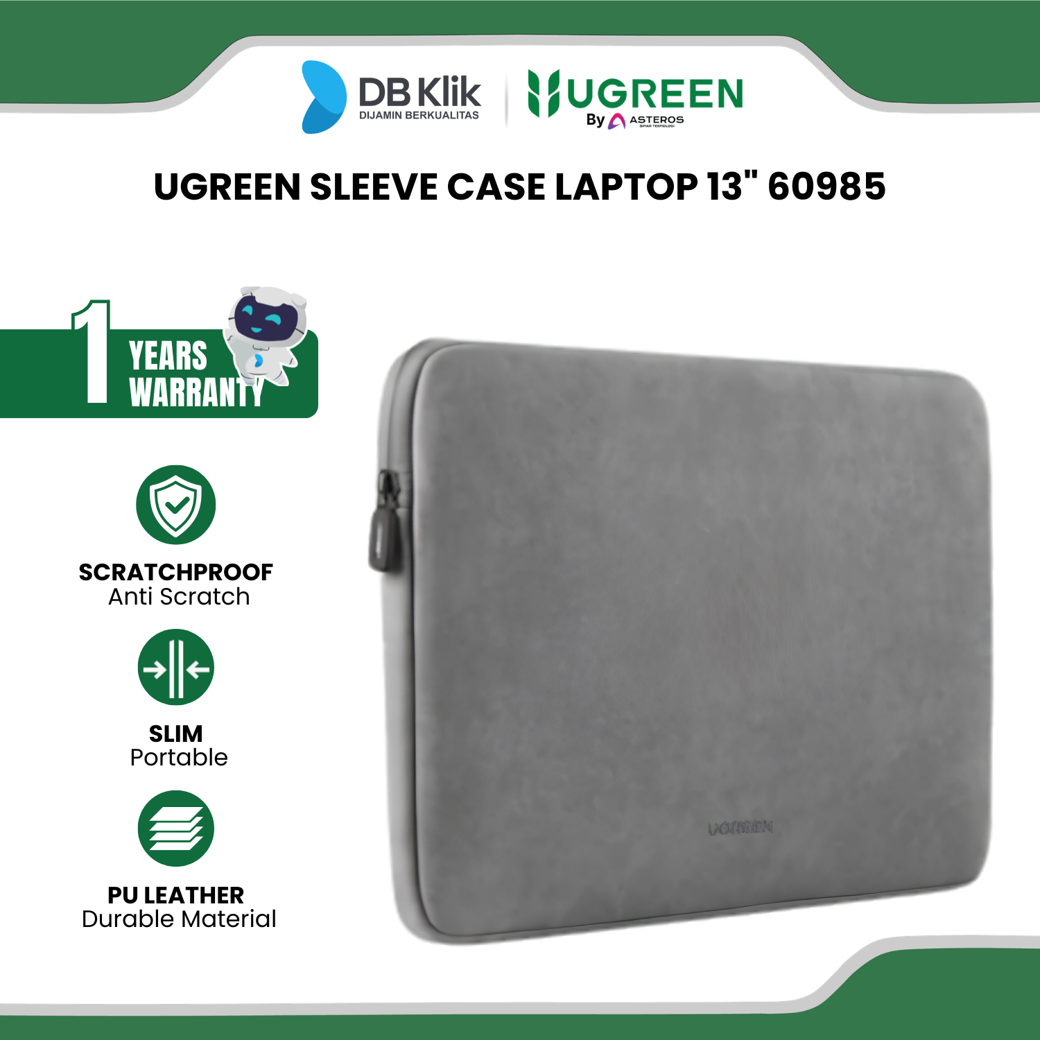 Sleeve Bag UGreen 60985 Laptop 13 Inch - Sleeve Case Laptop 13" 60985