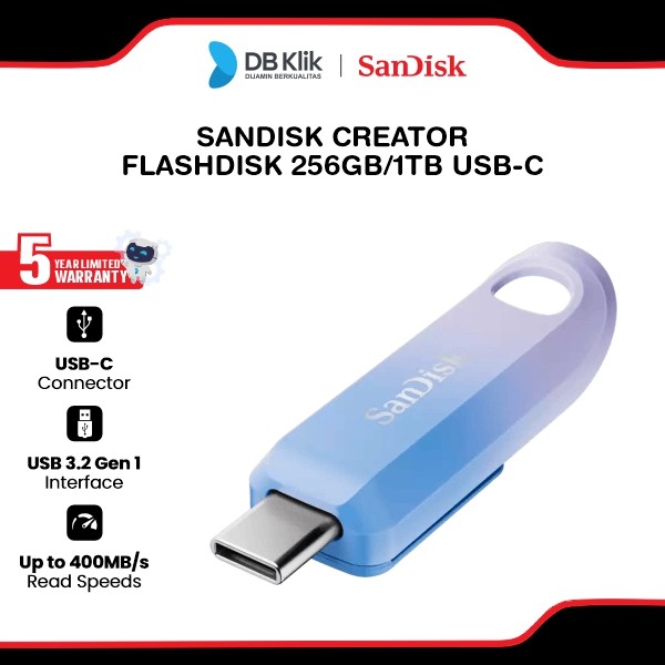 Sandisk Creator Flashdisk 256GB/1TB USB-C - Flash Drive