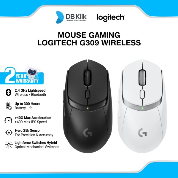 Mouse Gaming Logitech G309 Wireless Lightspeed + Bluetooth 25.600 Dpi