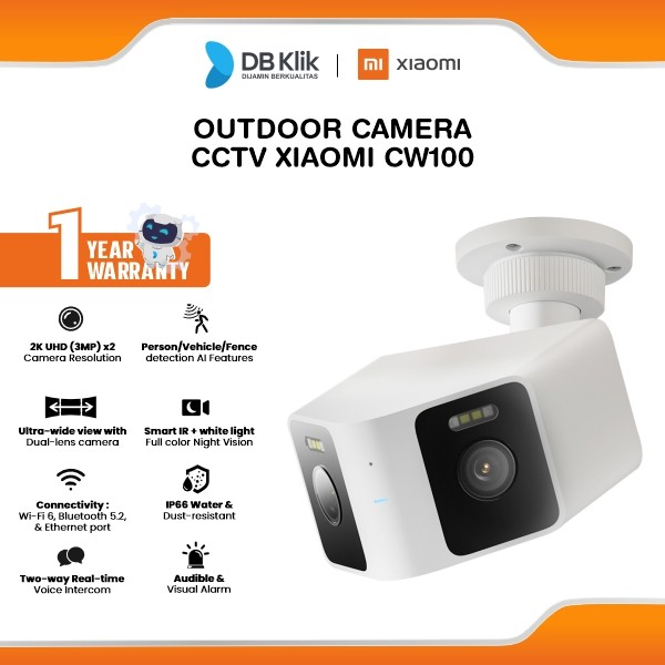 CCTV Xiaomi CW100 IP Camera 2K Dual lens 3MP Indoor/Outdoor