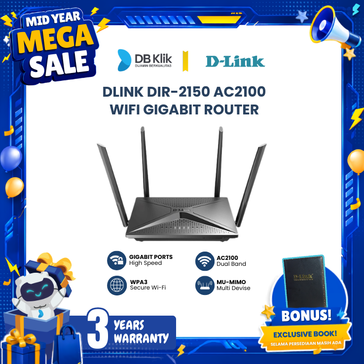 Router D-Link DIR-2150 AC2100 Mesh WiFi Gigabit-DLink DIR2150 DualBand