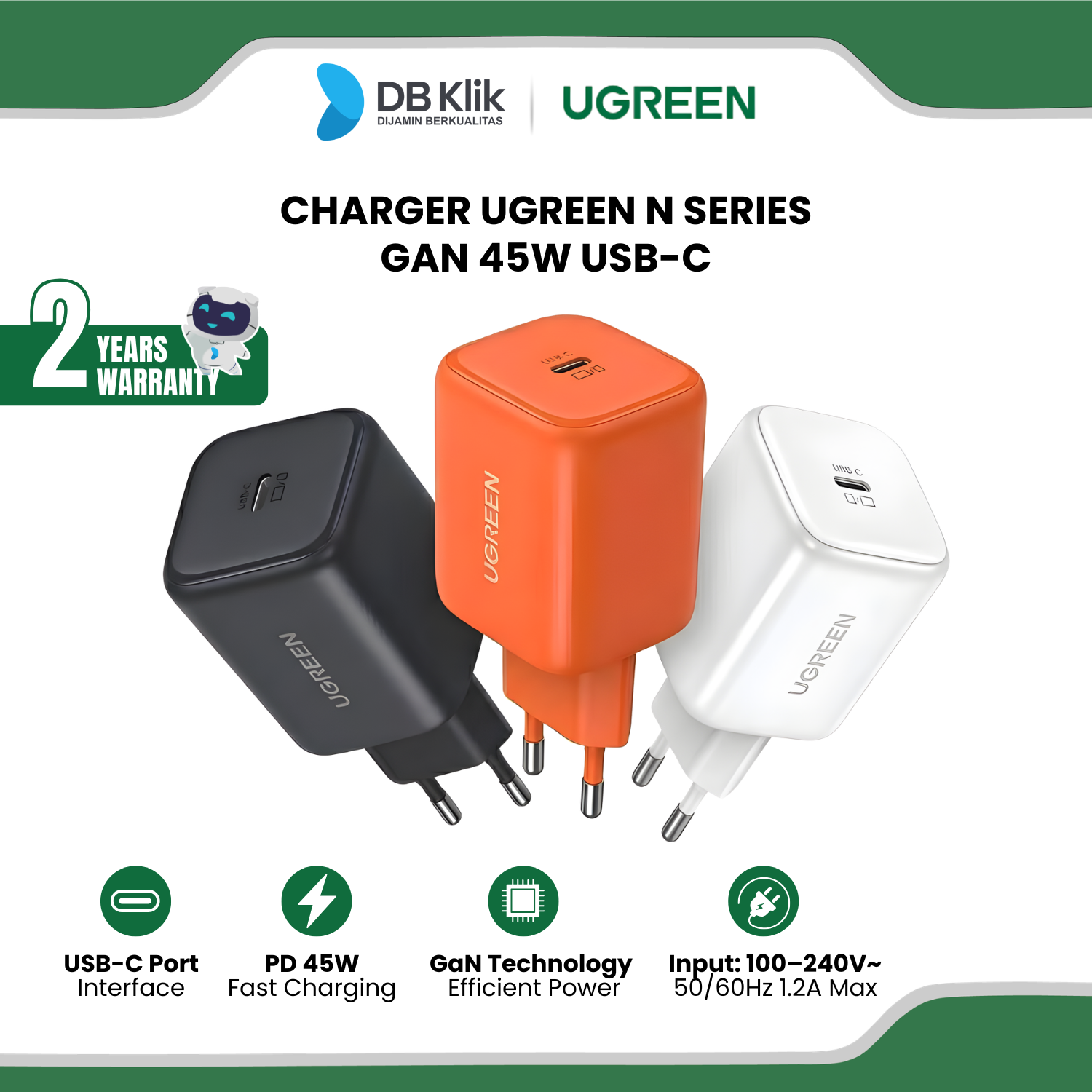 Charger UGreen N Series GaN 45W USB-C