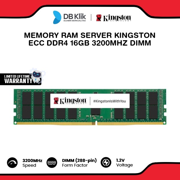 Memory RAM Server KINGSTON ECC DDR4 16GB 3200MHz DIMM