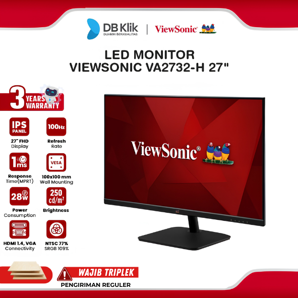 Monitor VIEWSONIC VA2732-H 27" FHD IPS 100Hz 1ms HDMI VGA