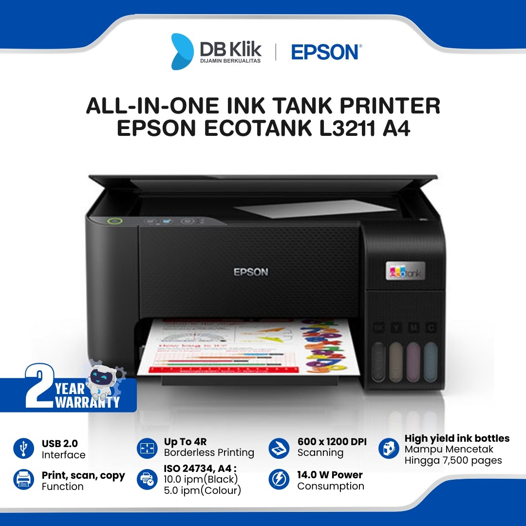 Printer EPSON EcoTank L3211 A4 All in One - EPSON Ink Tank Printer