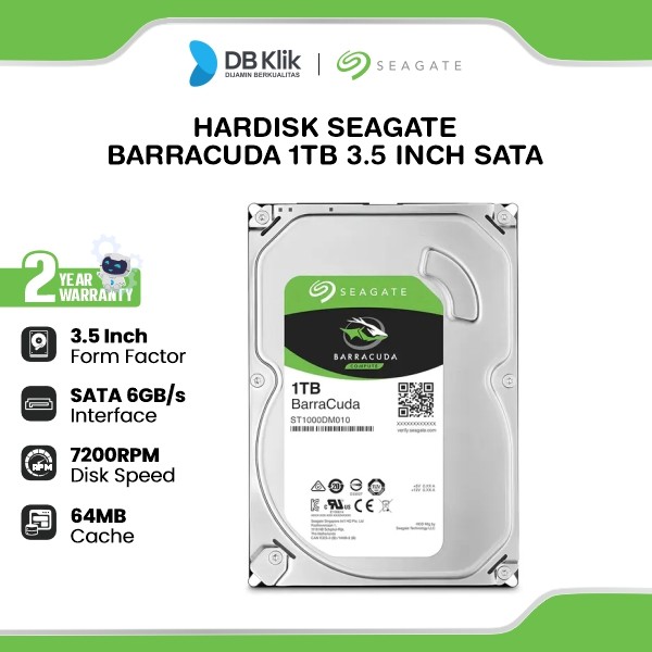 Hardisk Seagate Barracuda 1TB 3.5 Inch SATA
