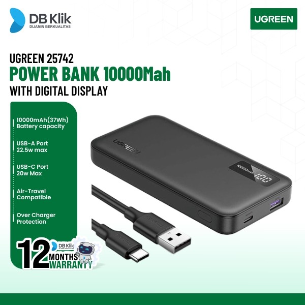 Power Bank UGreen 10000Mah PD 20W Digital Display (25742)