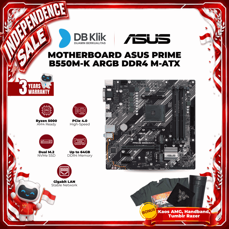 Motherboard ASUS PRIME B550M-K ARGB DDR4 M-ATX
