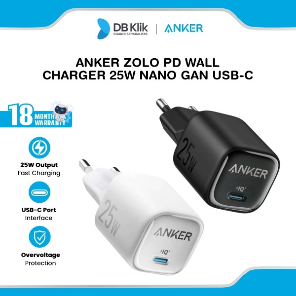 Anker Zolo PD Wall Charger 25W Nano GaN USB-C - A2656