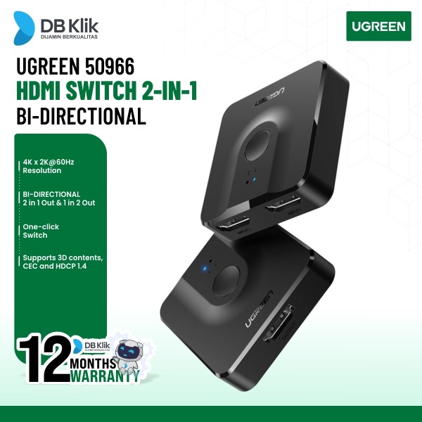 Switcher HDMI UGreen 2 In 1 Out HDMI (50966)