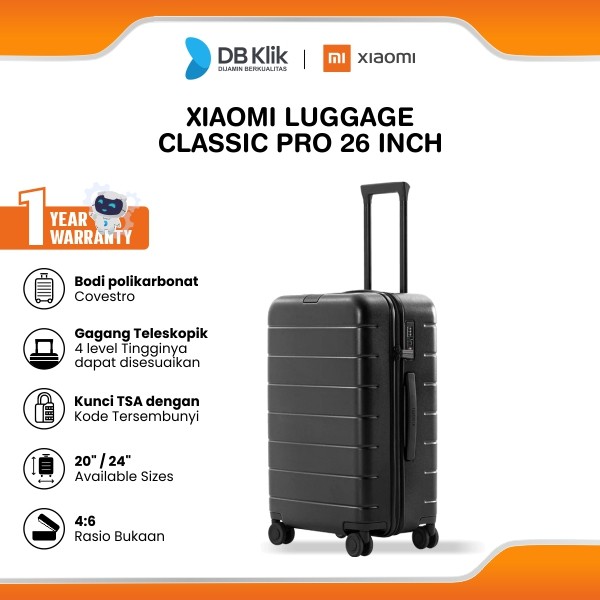 Koper Xiaomi Luggage Classic Pro 26 inch - Black